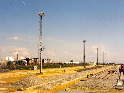 Kralupy nad Vltavou, Kolejiště v areálu firmy Kaučuk